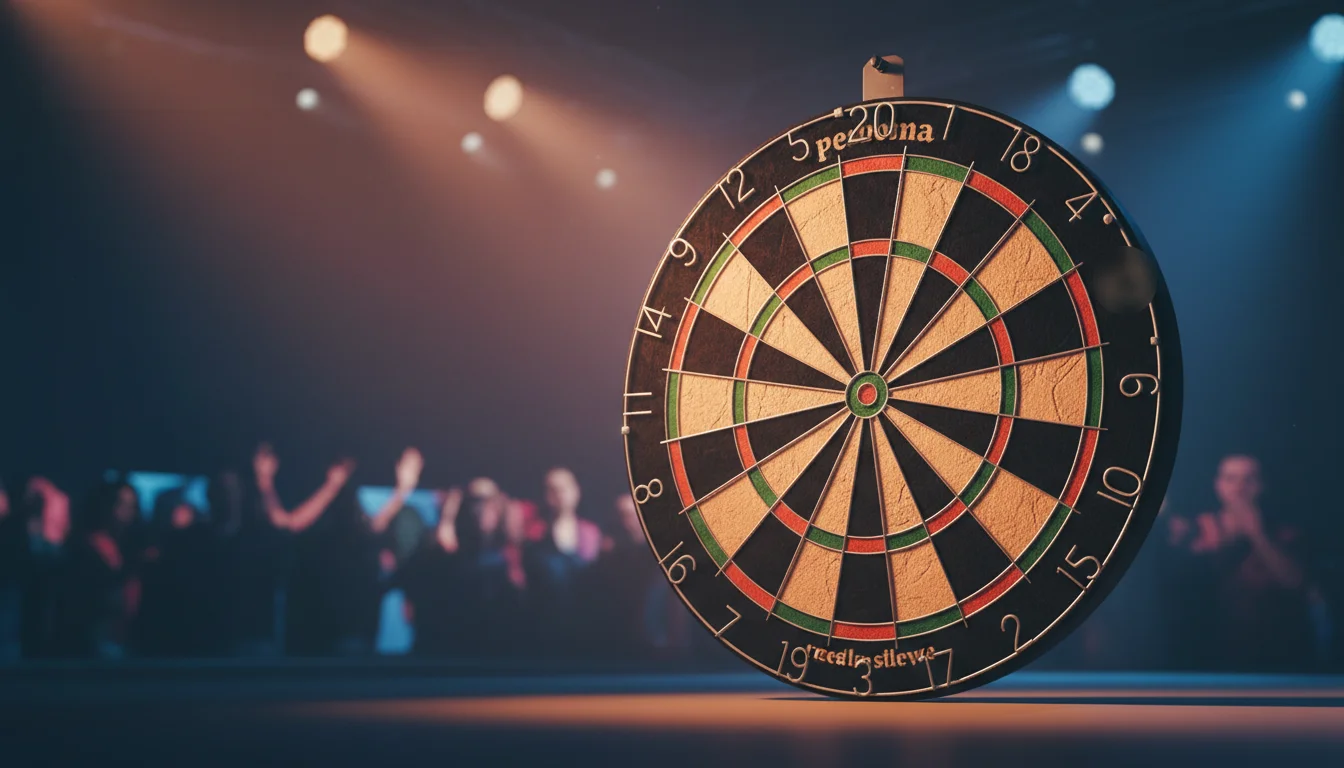 Darts WM Quoten 2026 – Dartscheibe und Pfeile im Alexandra Palace